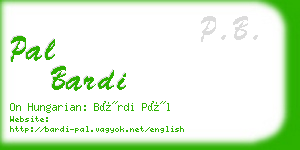 pal bardi business card